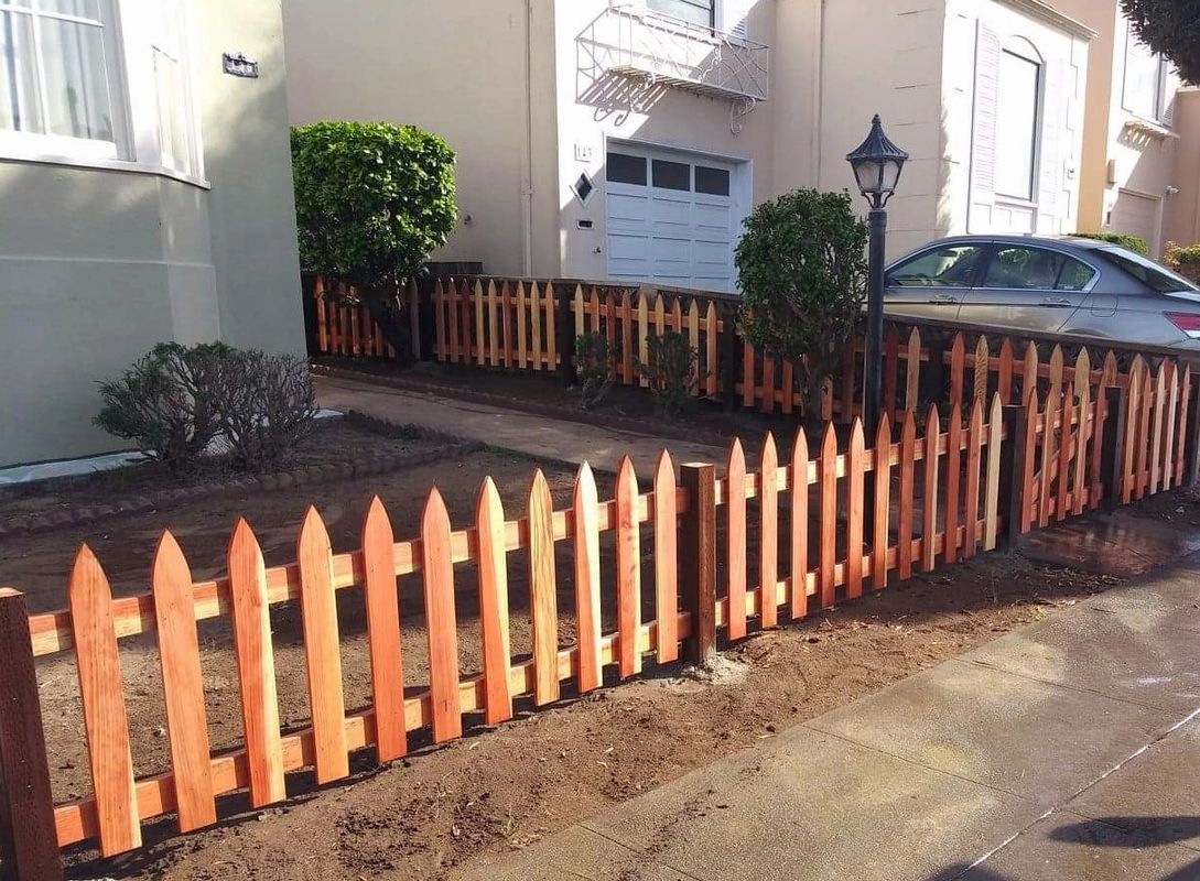 Wood fence installation