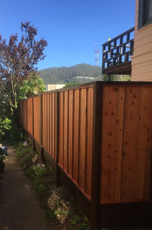 Board on board wood fence