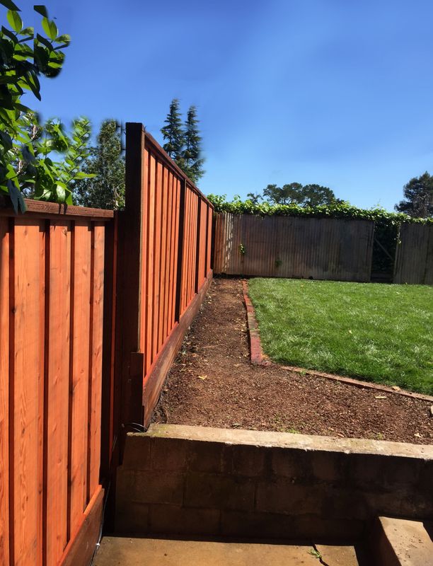 Wood fence installation