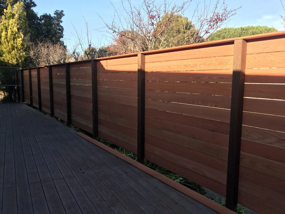 Residential wood fence