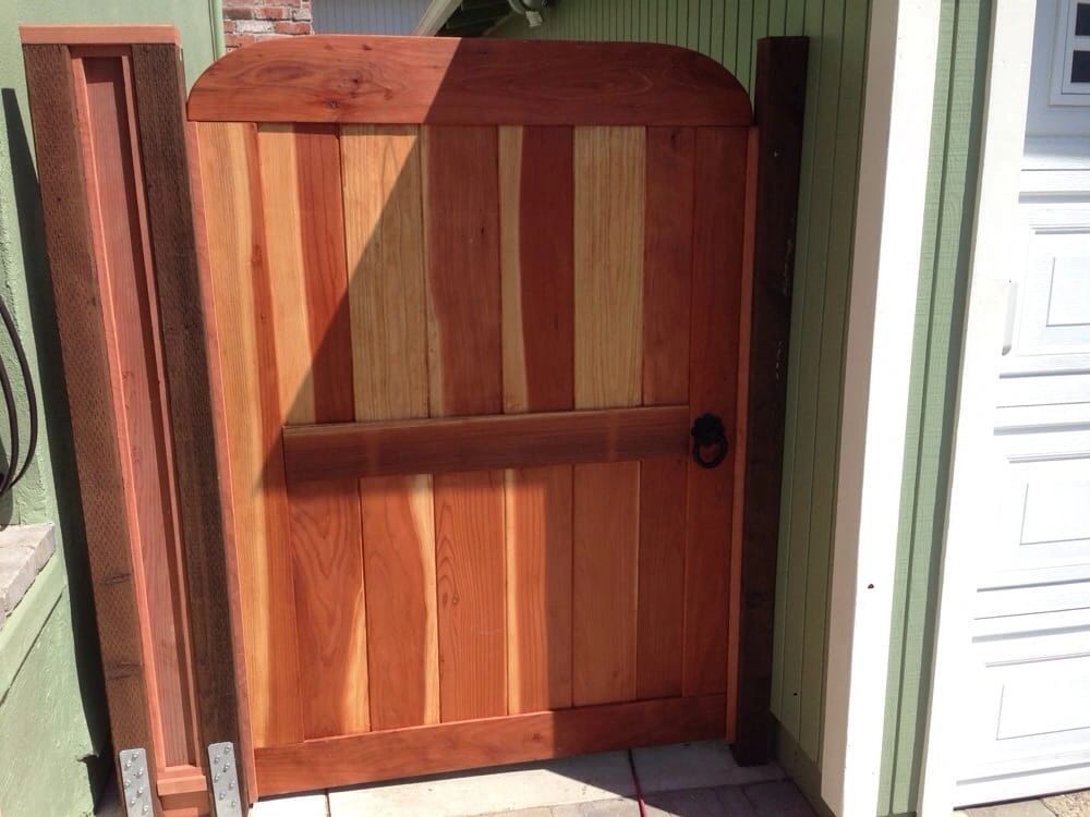 Custom arched wood gate